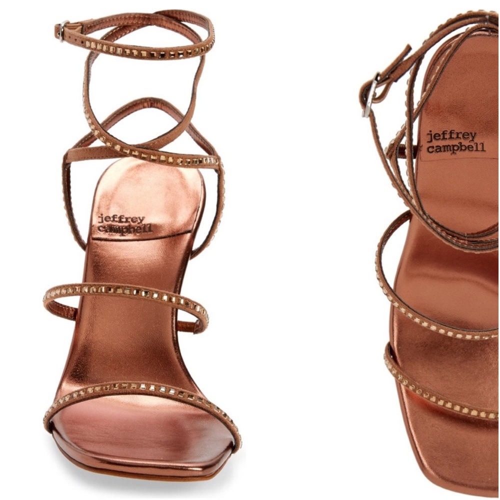Jeffrey Campbell brown lace up sandals